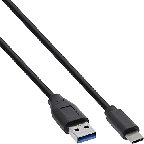 InLine 35716 USB 3.1 Cable, USB Type C Male to A Male, Black, 0.5 m
