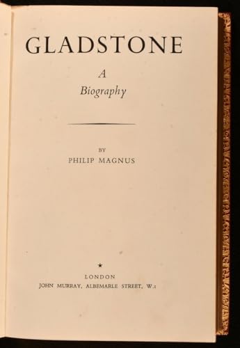 Gladstone: A Biography 0719504880 Book Cover