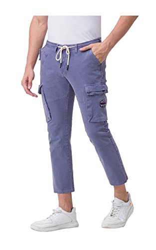 Image of Spykar Men's Mid Rise Regular Fit Cotton Pant (8907966888326P)