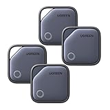 UGREEN FineTrack Air Tracker Tags (iOS Only) 4 Pack, 2-Year Replaceable Battery Bluetooth Tracker Compatible with Apple Find My, Item Finder Smart Tag for Keys, Luggage - [Apple Find My Certified]