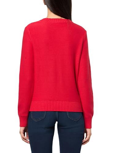 Image of GAP Women's Cable Crewneck Sweater, Modern Red, Small Petite