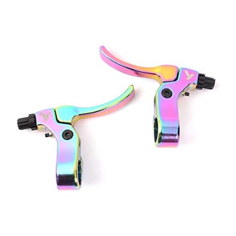 KHE Radius BMX Bremshebel PAAR 6061 Aluminium Kaltgeschmiedet 2-Finger OIL SLICK Cover