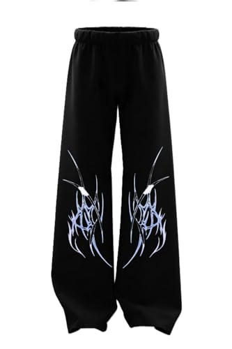 Image of Men's Printed Baggy Pants, Relaxed Fit Cotton Lower, Mid Rise Elastic Waist Joggers with Graphic Design, Casual Wear for Gym, Lounge & Street Style