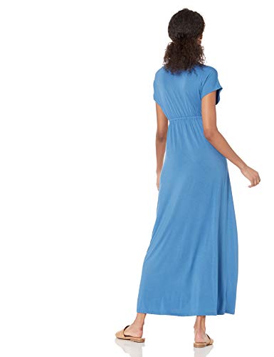 Image of Amazon Essentials Women's V Neck Short Sleeve Waisted Maxi Dress (Available in Plus Size)