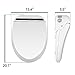 Heat Bidet Toilet Seat with Fully Automatic Adjustment, Stainless Steel Nozzle, Heated Seat, Adjustable Warm Water and Air Dryer, Night Lighting, Power Saving, Wireless Control, Elongated