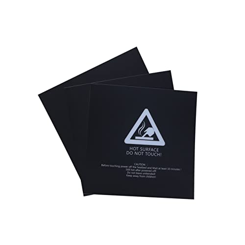 3d Printer Bed Plate for Heatbed, 3 Pcs Black Adhesive