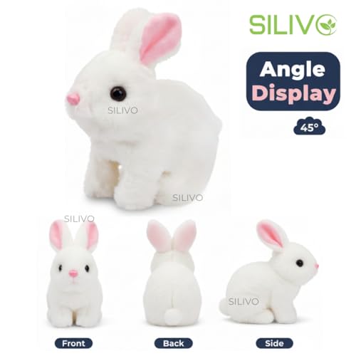 Image of Interactive Walking Hopping Bunny Toy with Sounds | Jumping Rabbit with Wiggling Ears, Twitching Nose & Mouth | Educational Plush Pet Toy for Babies & Kids (Multi Color)