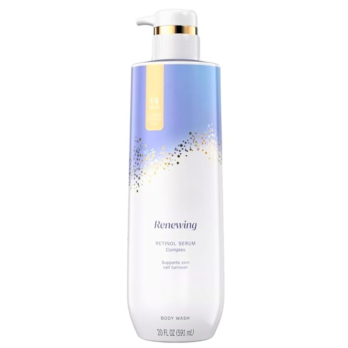 Moisturizing Renewing Body Wash with Retinol Hydrating Nighttime Shower Gel for Smooth Soft Healthy-Looking Skin Gentle Daily Cleanser