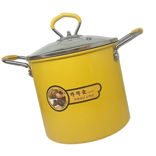 Ollas pequeñas con cesta y colador de aceite, utensilios de cocina antiadherentes para papas fritas, mango ergonómico, fideos, sartenes de cocina