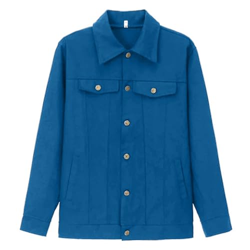 Men's Vintage Distressed Denim Jackets Cotton Lightweight Button Down Jean Jacket Slim Fit Casual Trucker Coats3