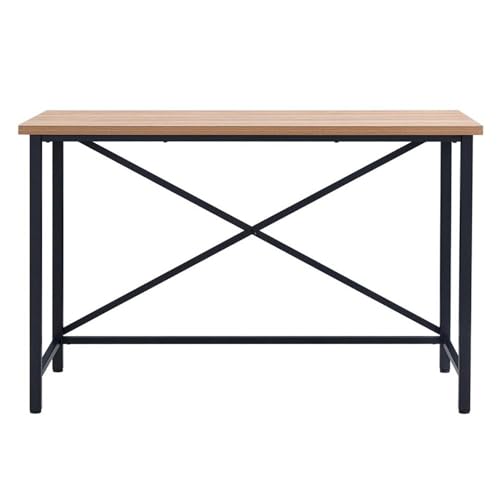 Image of Martina Rectangular 47.5'' Wide Desk in Black /Golden Oak