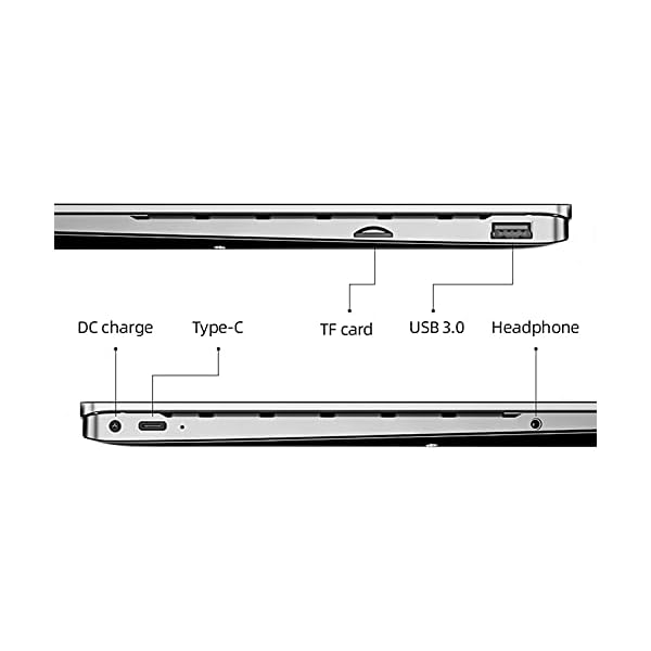 DERE V14 AIR Laptop 14.1 inches Thin Laptop Computer, Intel i7-7500U Processor, 16GB DDR4, 512GB SSD, 1920x1080 FHD Display Backlit Keyboard Full Metal Body Windows 10, USB 3.0, Type C, Silver