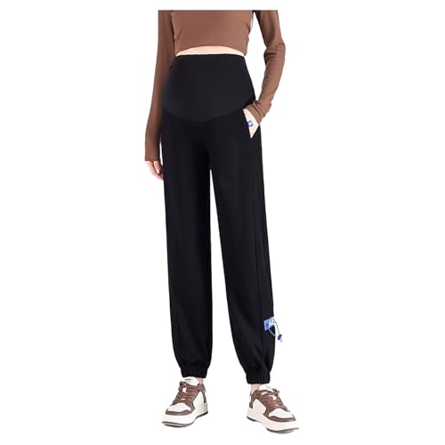 [Shubeiyi] マタニティパンツ ジョガー 薄手と裏起毛タイプ ポケット付き カジュアル 妊娠服 ウエスト調整 着痩せ効果