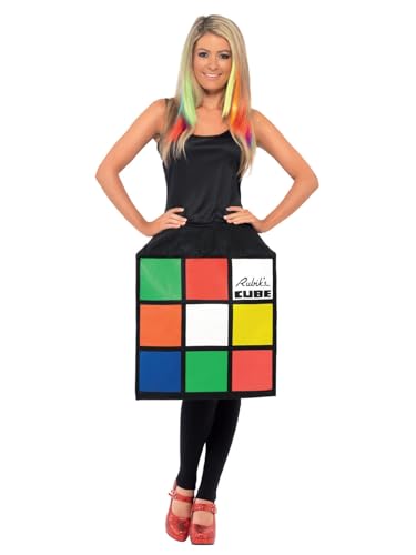 Déguisement Rubik's Cube Smiffys robe multicolore fun pour soirée déguisée rétro