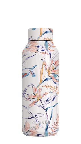 QUOKKA BOTELLA TERMO ACERO INOXIDABLE SOLID VINTAGE FLORAL 510 ML