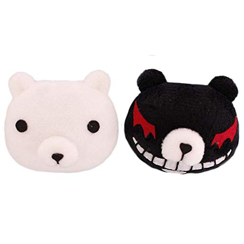 KOZOREN Black and White Bears Cosplay Hairpin Hair Accessories for Women and Girls Cosplay Danganronpa Monokuma,1Pair