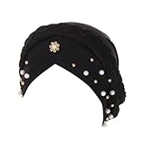 Stoma Bandage Schwimmen Kopfhut, Mütze, Ethno, Bohemian-Stil, Blumenmuster, Haarbedeckung, Wickel-Turban, Kopfbedeckung, Turban-Kappe, Plissee-Mütze Stirnband Neongrün (A, One Size)