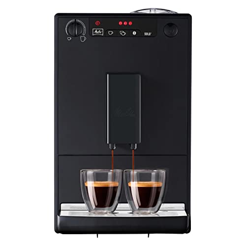 Melitta Caffeo Solo, 1.2L, Noir Pure Black, E950-222, Machine à Café et Expresso Automatique avec Broyeur à Grains