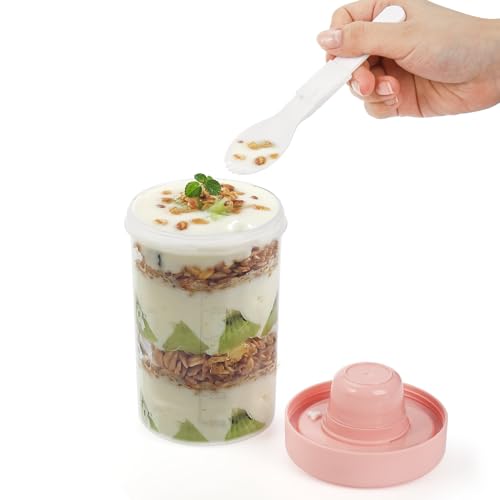 Noamus NO-OVERNIGHTOATCONTAINERS-PP-3S 3 Pack Salad Shaker Cup thumb #6