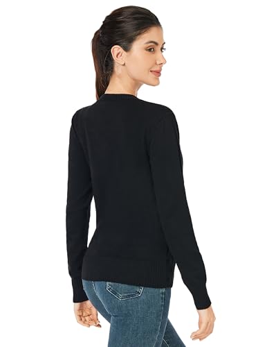 AmélieBoutik Women Casual V Neck Cable Knit Ribbed Long Sleeve Loose Cardigan Sweater Top4