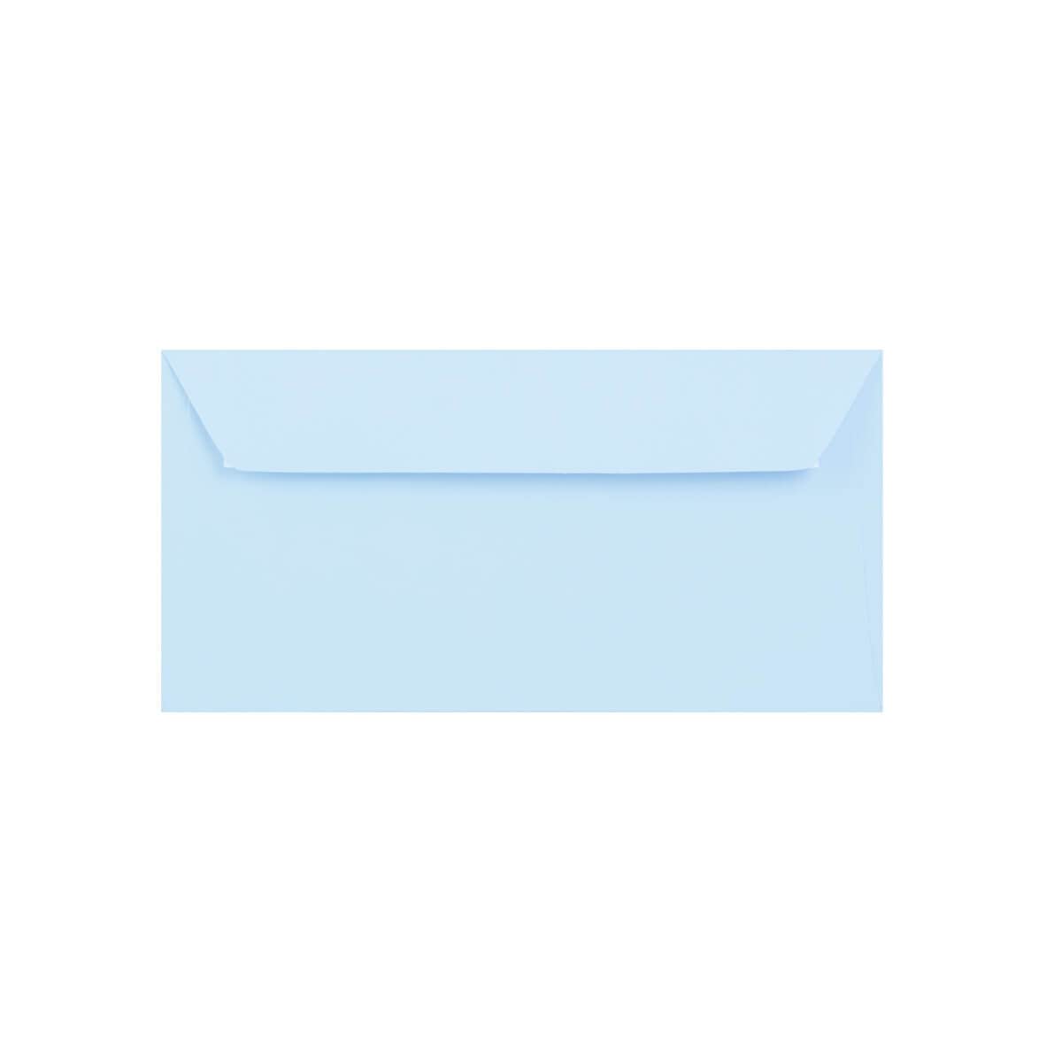 DL Coloured Envelopes for Greeting Cards Wedding Invitations & Crafts (110x220mm) Pack of 50 (Light Blue Peel & Seal)