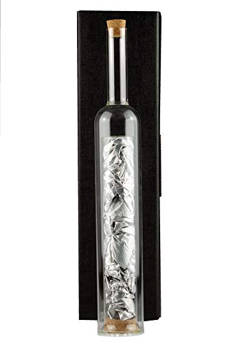 Flasche mit zusätzlichem Hohlraum XL für Gegenstände oder Schriftstücke | edle Geschenkflasche, Grußflasche, leer, mit Hohlraum für Geldgeschenke, zu Weihnachten, Hochzeitseinladungen. Inklusive Geschenkverpackung Cover