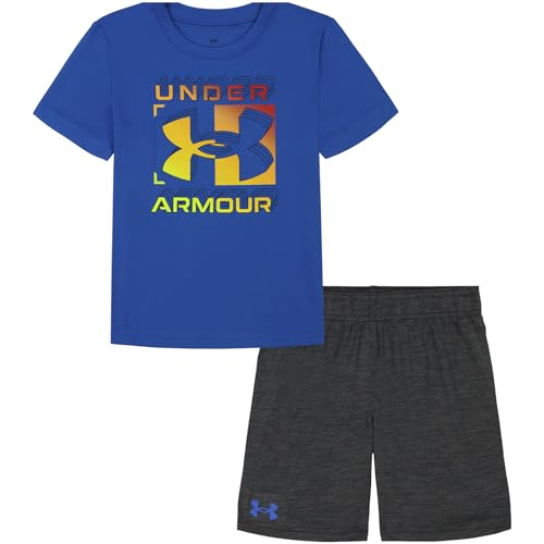 Image of Under Armour Boys 2-piece Short Sleeve Graphic T-Shirt and Shorts Set, Lightweight & Breathable