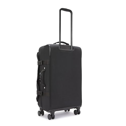 Kipling Spontaneous Softside Spinner Wheel Luggage, Integrated TSA Accepted Lock, Black Noir, Checked-Medium 26,KI69182