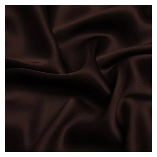 Soie au mètre marron uni pour nappe couture et literie de luxe