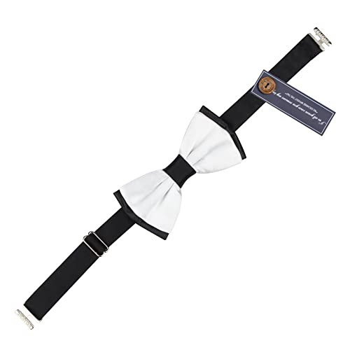 Image of Peluche Essentials Premium Bowtie for Men- Comes in a Gift Box (Twining Double Fold- White)