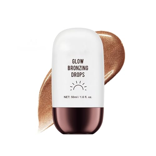 Body Shimmer Oil – Waterproof Liquid Highlighter for Radiant Bronze Glow, Long-Lasting Illuminating Body Makeup for Face, Legs & Arms, Moisturizing Glow Lotion, 1.6 Fl Oz (03#/ Deep Bronze Glow)