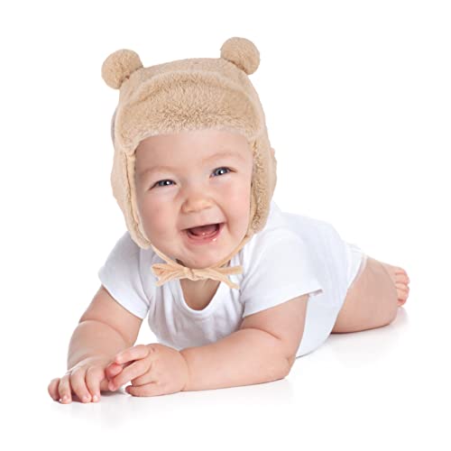BESPORTBLE Boy Girl Plush Ear Flap Hat Warm Winter Cap Ear Protection for Girls Beanies Khaki4