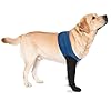 COODEO Dog Socks to Prevent Licking Paws, Healing Boots & Paw Protectors with Non-Slip Bottoms for Wound Protection, Waterproof Sleeve Shoes for Licking（Blue，L_Left
