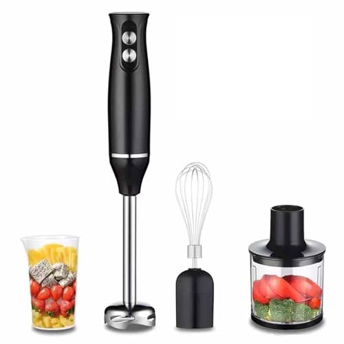 Hand Blender, Immersion Smart Stick,Variable Speeds,Titanium Plated Blade,800W 5-in-1 20.3 OZ Mixing Beaker,17 OZ Chopper,Whisk And Milk Frother,BPA-Free