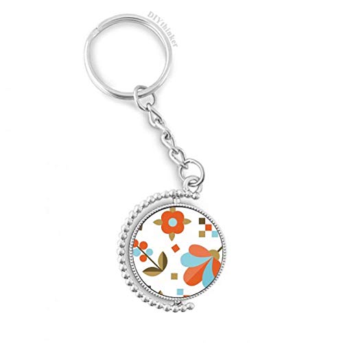 Llavero de flor de píxeles rotativo original colgante para llaves y bolsos