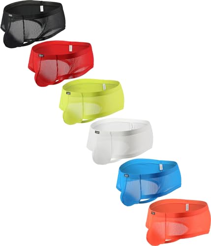 iKingsky Men's Cheeky Thong Underwear Mini Cheek Boxer Briefs Sexy Brazilian Back Mens Underpanties