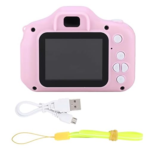 Mini câmera infantil para meninas 5.1 cm IPS Color Portable Children's Digital Camera com foto, função de vídeo, HD 1080p câmera infantil com cordão de pescoço para ano novo