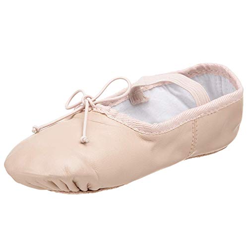 Dance Class Girls Olivia One-Piece Ballet Flat, Pink, 4 Big Kid