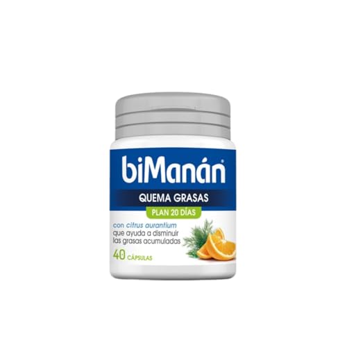 biManán - Quemagrasas, Complemento Alimenticio con Citrus Aurantium, Cola de Caballo y Vitamina B6 - Ayuda al Control de Peso y al Metabolismo de las Grasas - 40 Cápsulas