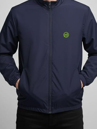 Image of Men Lightweight Zip Up Jacket Full Sleeve Stand Collar Comfortable Regular Fit Jacket For Men