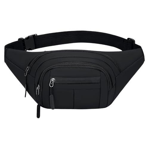 Riñonera para hombre, de gran capacidad, impermeable, para teléfono móvil, resistente al agua, para deportes, entrenamiento, viajes, senderismo, gimnasio, compras al aire libre