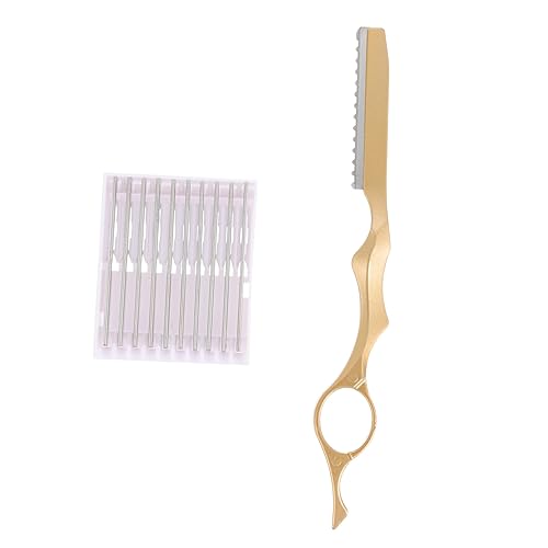 Beavorty 1 Juego para el cabello maquinilla de afeitar manual de maquinilla de afeitar texturizante cabezas de peluquería barbera navaja de afeitar vistoso suite