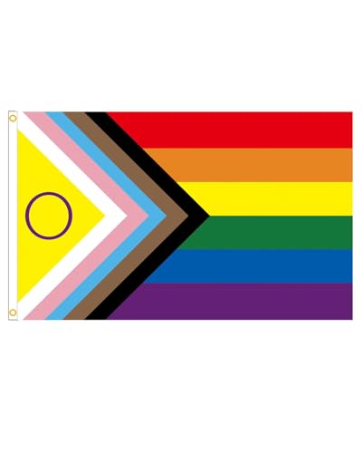 FUGLUS Regenbogen Flagge, Gay Pride Rainbow Flagge 90x150cm, Große Indoor Outdoor Diverse Rainbow Flagge, Doppelt Genähtwind- und Regenfeste Gay Pride Flagge mit Messingösen