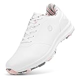 Scarpe da Golf da Donna Scarpe da Golf Senza Punte in Pelle Leggera Sneakers Sportive da Golf Impermeabili Sneakers da Golf alla Moda,Rosa,39 EU