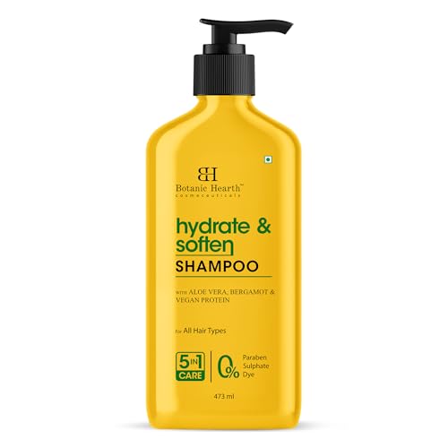 Image of Botanic Hearth Hydrate & Soften Shampoo with Ceramide & Aloe Vera | Deep Moisture & Hair Repair | Strengthens & Smoothens Strands |Enhances Softness & Shine, 473ml