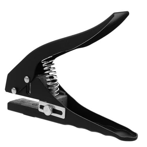 CIYODO Effortless Straw Puncher for Lemonade Cup Lids Black Pvc Cup Lid Hole Puncher One Hole Paper Punch Office Supplies Punch Rounder