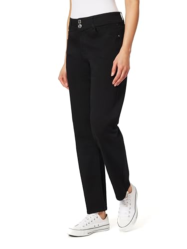 Angels Forever Young Damen Curvy Straight Mid-Rise Jeans, Onyx, 42