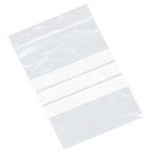100 Large 6 x 9 / 150 x 225mm Clear Plastic Polythene Resealable Gripseal Bags With Write On Panels - Grip Press Seal Lock Packing Packaging Storage Pouches White Labelling Strips by UKPS