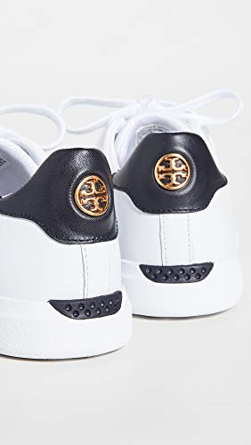 Tory Burch Women's Howell Court, Titanium White/Tory Navy, 9.5 Medium US4