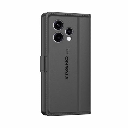 Image of KIVANO LUXE Compatible for Oppo Reno 15 5G Artisanal Leather Wallet Case with Card Holder for Men Women, Magnetic Flip Folio Cover with Stand RFID Blocking Cell